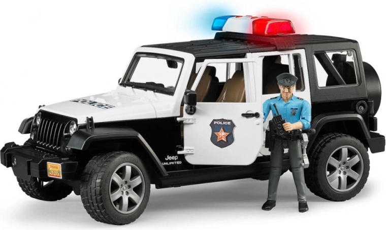 Bruder Jeep Wrangler Rubicon policja z figurką