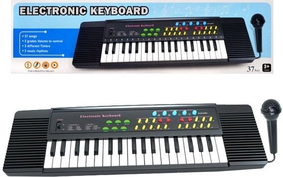 Dziecięce elektroniczne klawisze z mikrofonem (37 klawiszy) - 1 sztuka