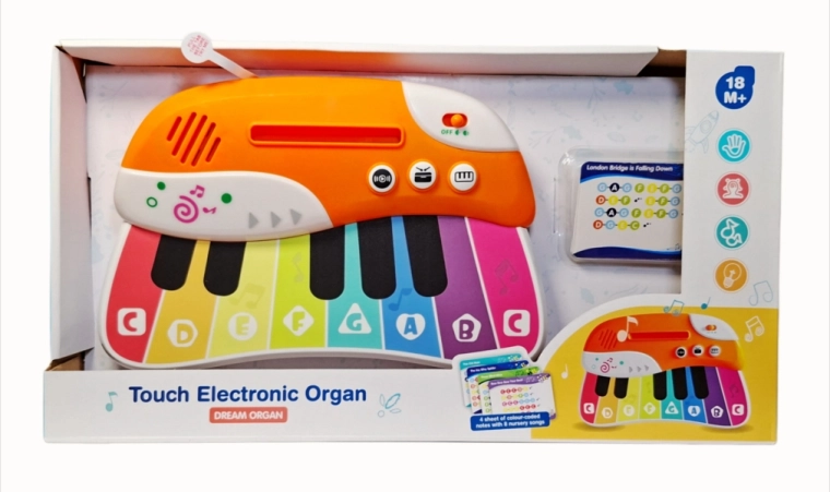 Dziecięce elektroniczne pianinko z kartami do grania