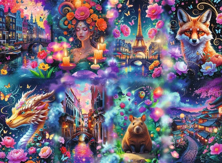Puzzle Trefl Premium Plus Kolorowy świat 8000 elementów