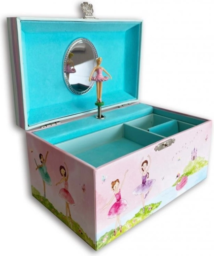 Muzyczna szkatułka na biżuterię z baletnicą