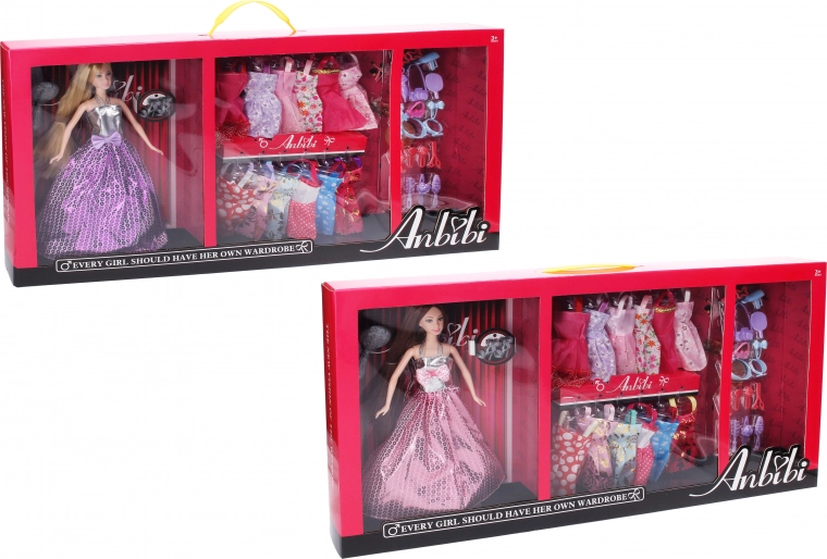 Lalka z garderobą i modnymi dodatkami