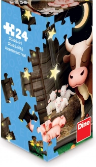 Puzzle Dino Zwierzątka na farmie 24 elementów