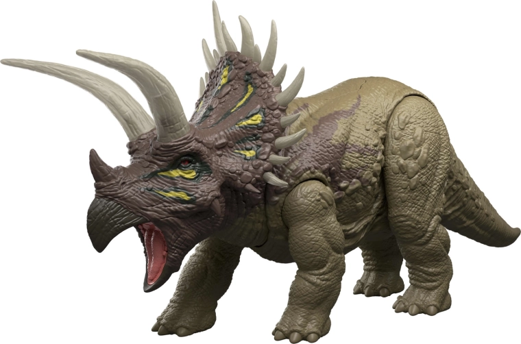 Realistyczny triceratops z dopracowanymi detalami