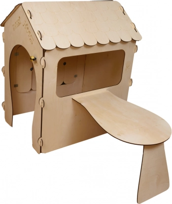 Domek dla dzieci z tablicą i stolikiem LED 86 x 137 x 105 cm