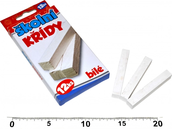 Białe kredy szkolne 12 szt.