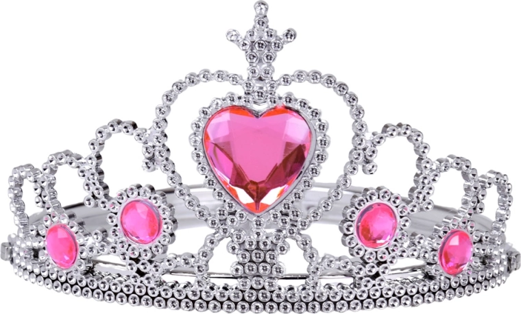 Księżniczkowa korona z różowymi kamykami