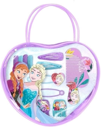 Saszetka w kształcie serca z akcesoriami do włosów Frozen - 1 sztuka