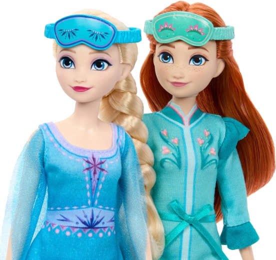 Lalki Anna i Elsa w nocnych stylizacjach