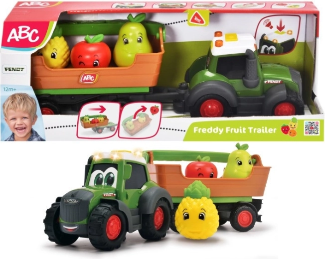 ABC Traktor do owoców z przyczepą, 30 cm