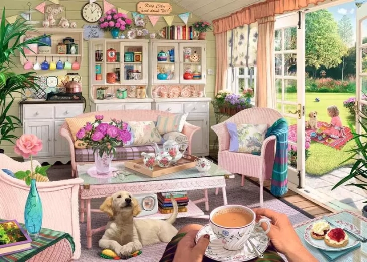 Puzzle Ravensburger Moja przystań nr 9: Herbaciarnia 1000 elementów