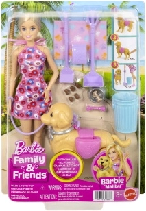 Barbie Malibu na spacerze z pieskiem