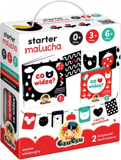 CzuCzu starter dla niemowląt – co widzę? kontrastowe książeczki i karty