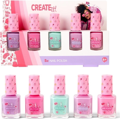 Create It! lakier do paznokci – zestaw 5 szt.
