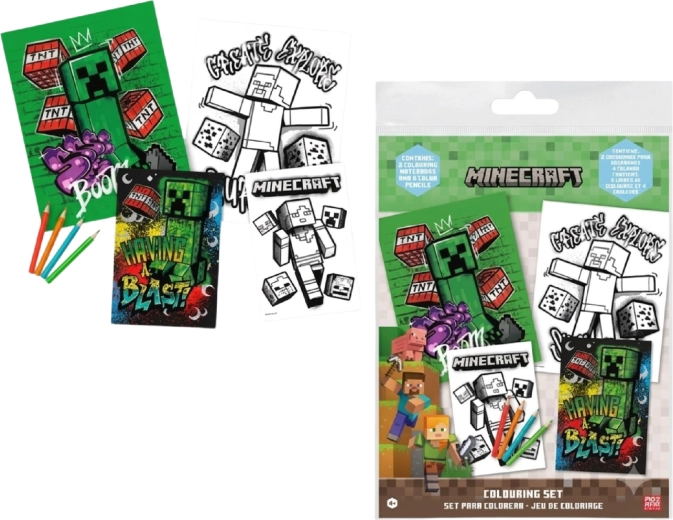 Kreatywny zestaw kolorowanek Minecraft