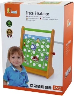 Drewniany labirynt z samochodzikiem