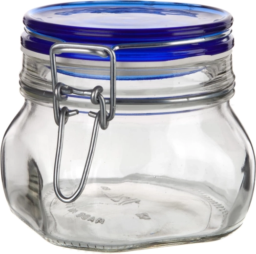 Hermetyczny szklany słoik 500 ml FIDO Blue z zamknięciem patentowym