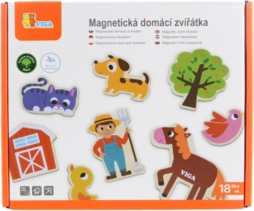 Viga drewniane magnesy ze zwierzętami domowymi – 20 szt.