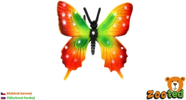 Kolorowy plastikowy motyl paź królowej - 1 sztuka