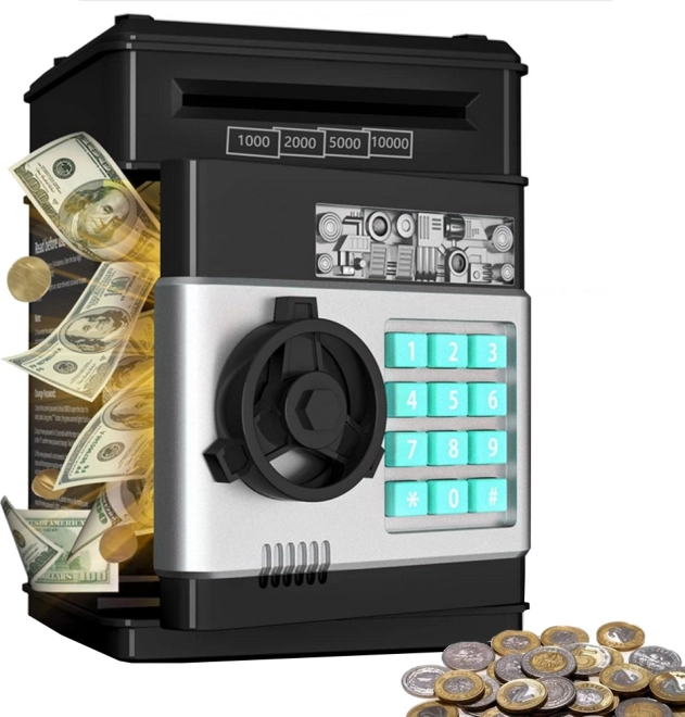 Interaktywny sejf na banknoty z kodem PIN
