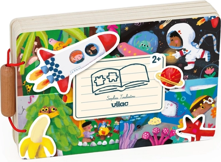 Vilac drewniana książeczka z puzzlami – przygoda