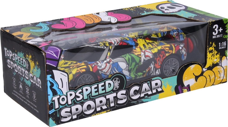 Auto RC Graffiti sterowane zdalnie 24,5 cm - 1 sztuka