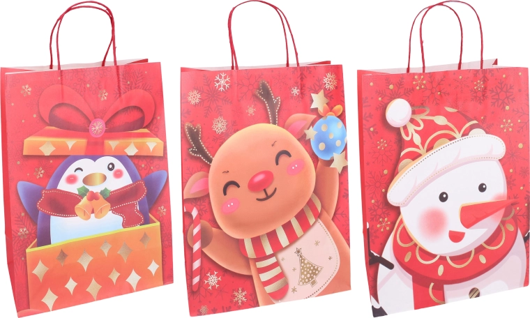 Świąteczna torba prezentowa M 26 × 33 × 12 cm - 1 sztuka