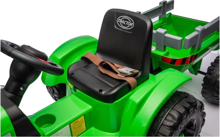 Duże terenowe koła i bezpieczne siedzisko