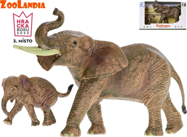 Zoolandia słoń z młodym figurki do ZOO