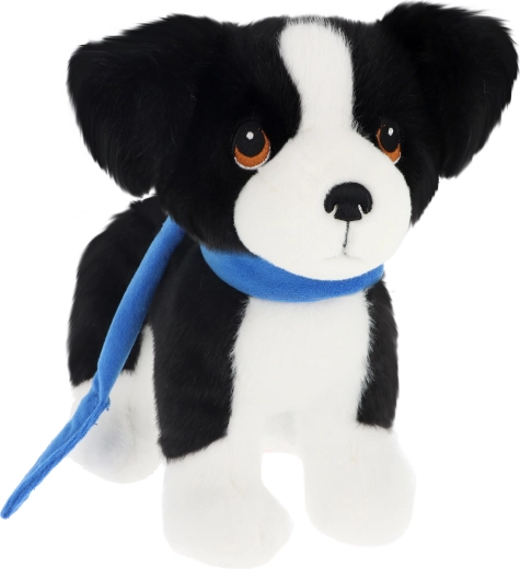 Keeleco pluszowe szczenię border collie na smyczy 23 cm