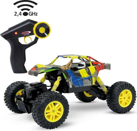 Jamara Hillriser Crawler 4WD 1:18 zdalnie sterowany 2,4 GHz, żółty