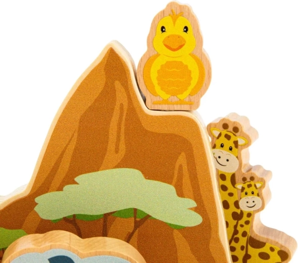 Masivne drewniane figurki dla małych rąk