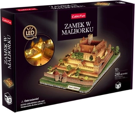 Puzzle 3D CubicFun zamek Malbork z oświetleniem LED - 1 szt.
