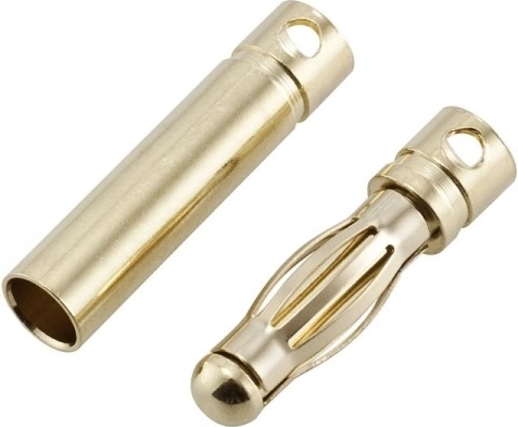 Pozłacane złącza bananowe 4 mm (długie) - 1 sztuka