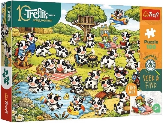 Puzzle Trefl Seek and Find Świat Krówek 100 elementów