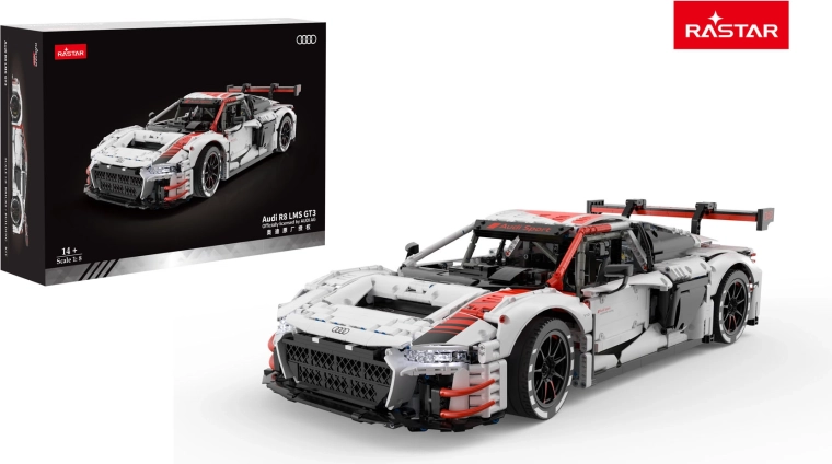 Klocki – model samochodu RASTAR Audi R8 LMS GT3 1:8 biały