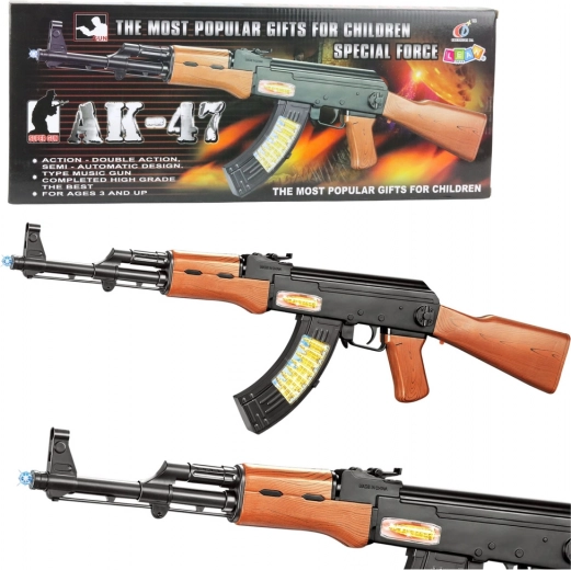 Zabawka dla dzieci AK-47 ze światłami i dźwiękami 68,5 cm