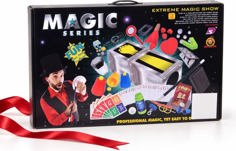 Duży zestaw magiczny do własnego pokazu