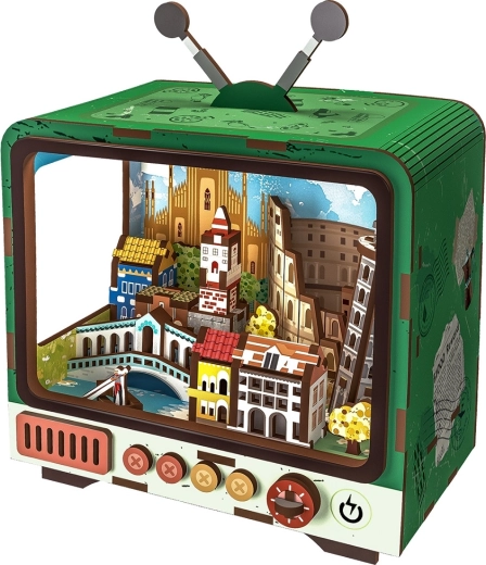 2Kids Toys 3D drewniane puzzle retro TV Wenecja