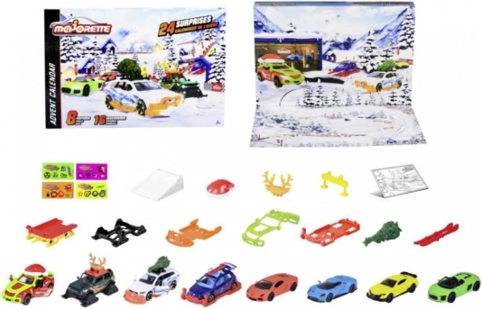 Majorette kalendarz adwentowy 2024 z autkami 1:64
