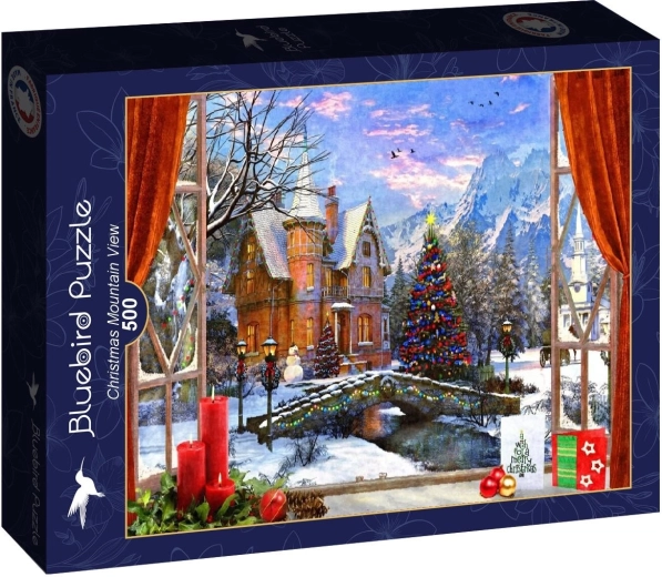 Puzzle Bluebird Świąteczny widok na góry 500 elementów