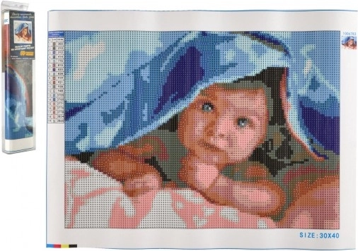 Diamentowe malowanie Urocze niemowlę 30x40 cm