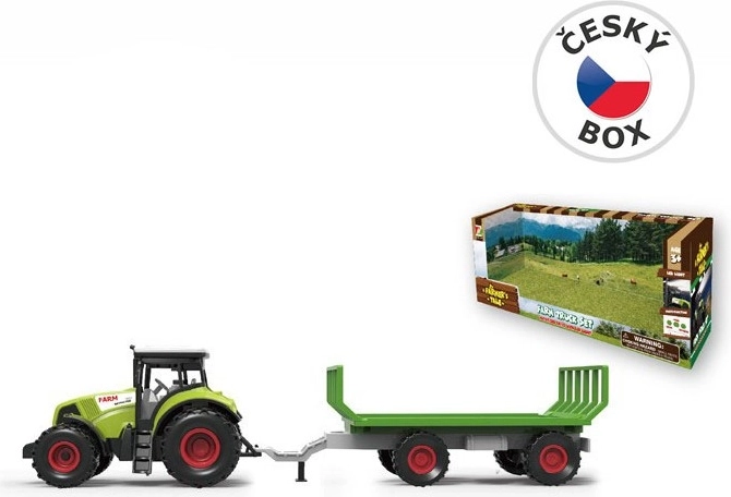 Traktor z przyczepą z dźwiękiem i światłem