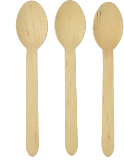 Drewniane łyżki Arpex 16 cm, biodegradowalne – zestaw 8 szt.