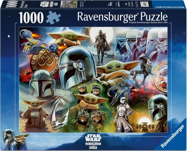 Puzzle Ravensburger Star Wars: Mandalorian i Grogu 1000 elementów