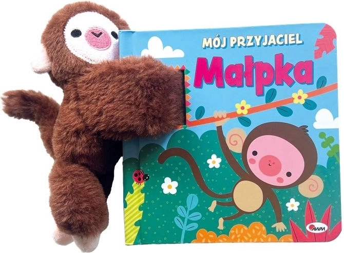 Mój przyjaciel małpka – kartonowa książeczka z pluszową maskotką