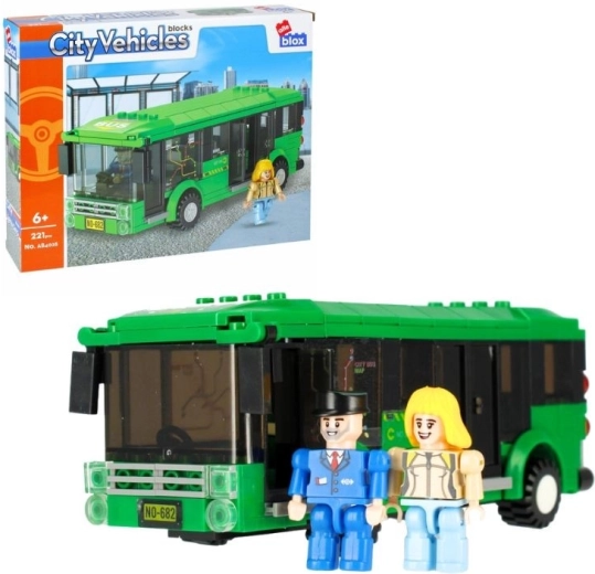 Klocki miejski autobus AlleBlox z figurkami (221 elementów)