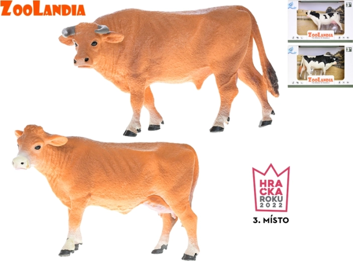 Zoolandia krowa i byk plastikowe figurki 13–14 cm
