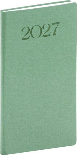 Notique kieszonkowy terminarz Biella 2027 zielony 9 × 15,5 cm