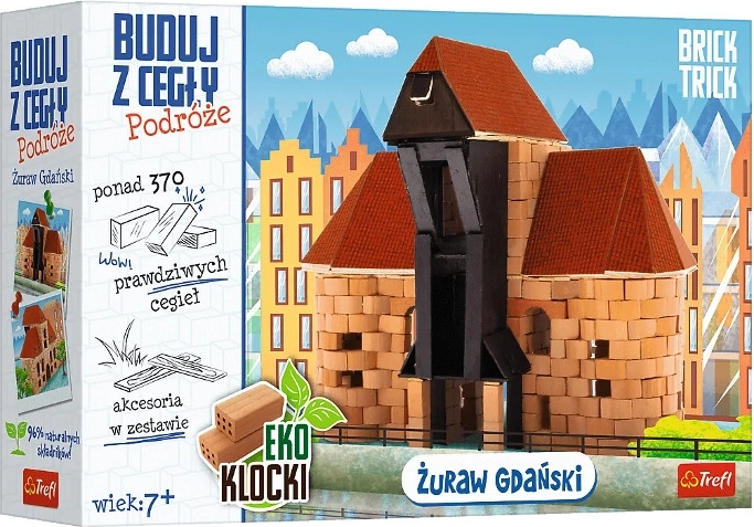 Brick Trick Podróże: Żuraw z Gdańska – mini model z prawdziwych cegieł